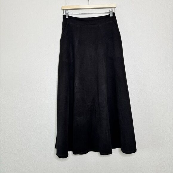 ChouYatou Skirt Small Black Broomstick Long Maxi Suede Dark Romantic Steampunk - Picture 1 of 14
